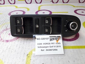 Comando de Vidros Frt / Esq  Volkswagen Golf VI   Cv de 2010 - Ref OEM : 5K0867255A